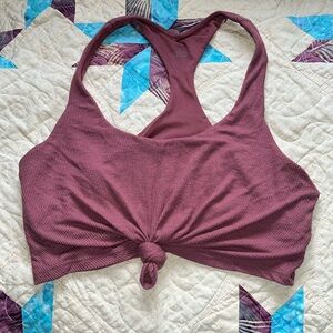 alo tie front sports bra